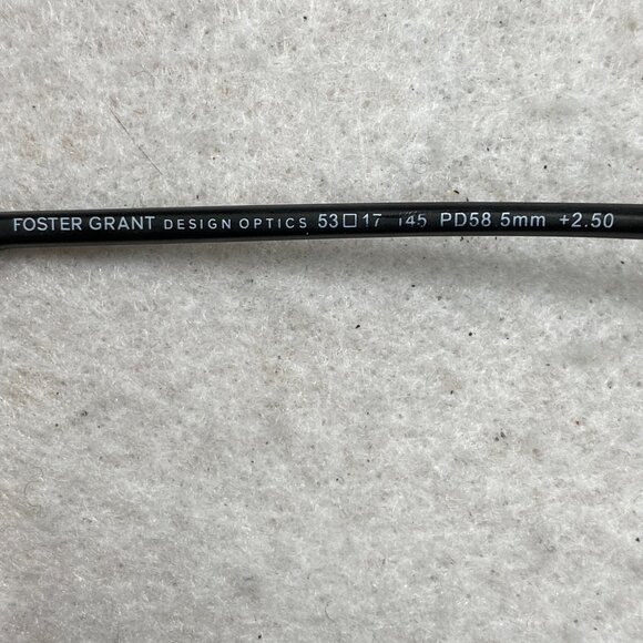 Design Optics by Foster Grant Reading Glasses Black LO0922 1994A 53-17-145 - Picture 3 of 9